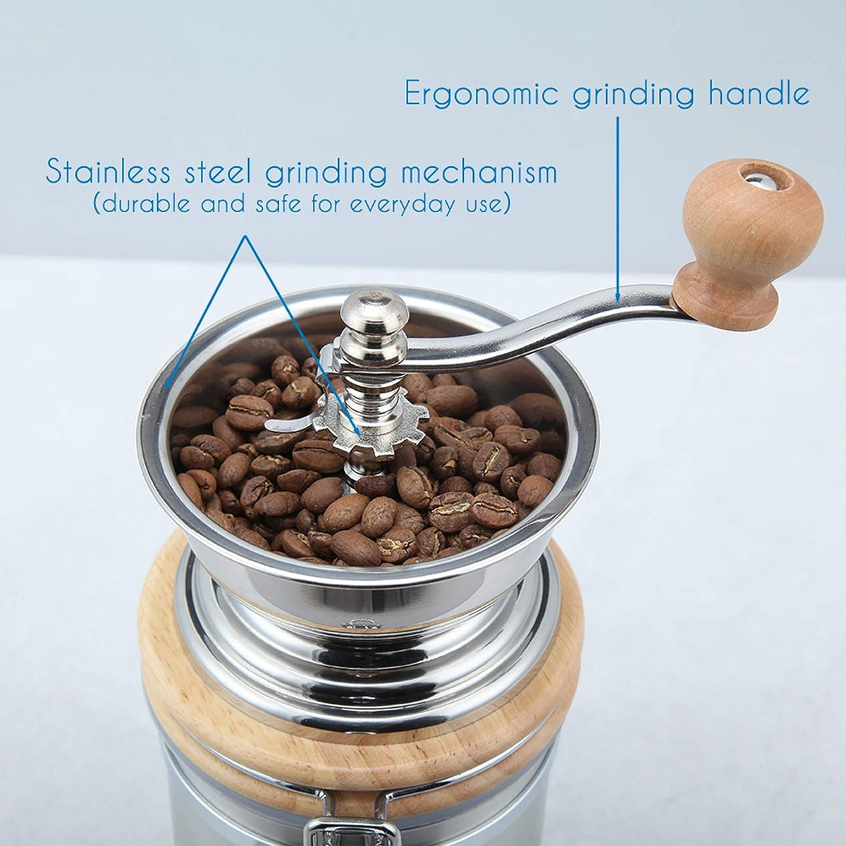 34 oz French Press and Manual Coffee Grinder with Canister U82471