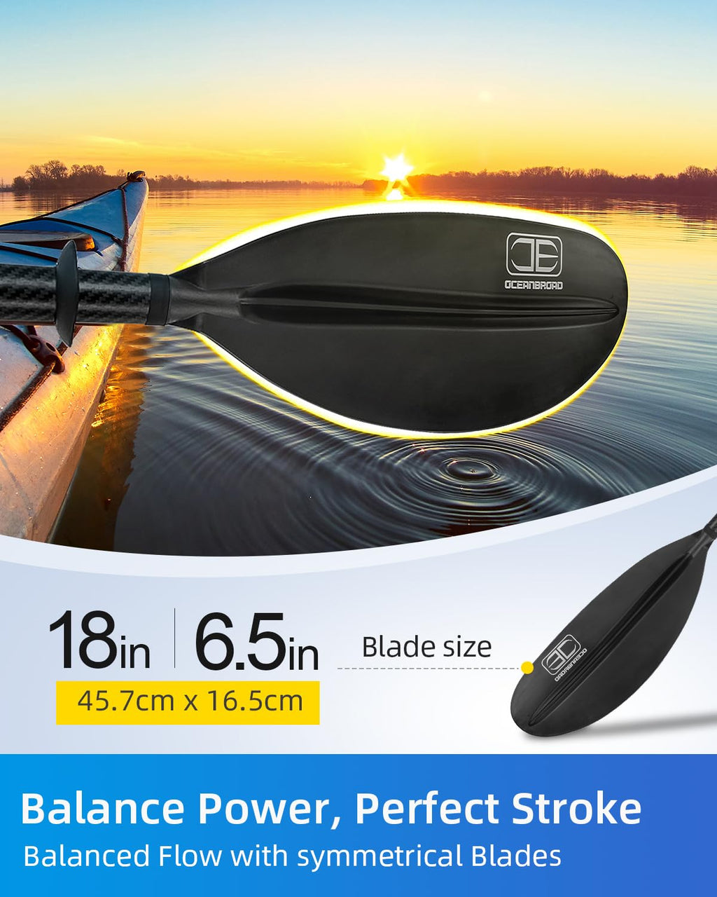 Adjustable Carbon Fiber Kayak Paddle S635