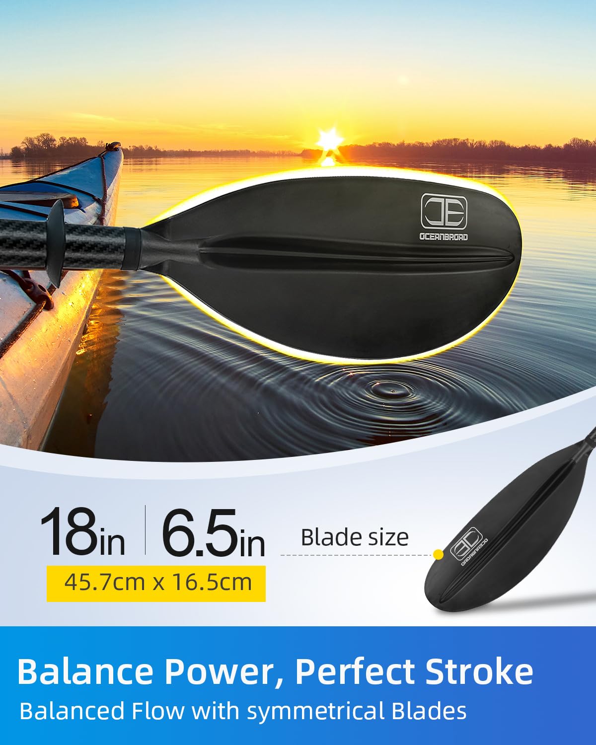 Adjustable Carbon Fiber Kayak Paddle S635