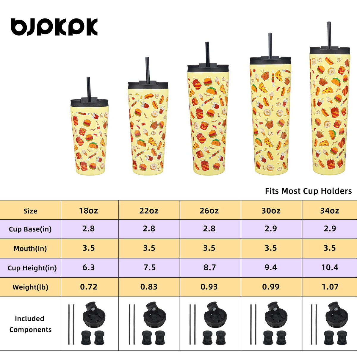 22 oz Insulated Stainless Steel Tumbler with Straw C433365
