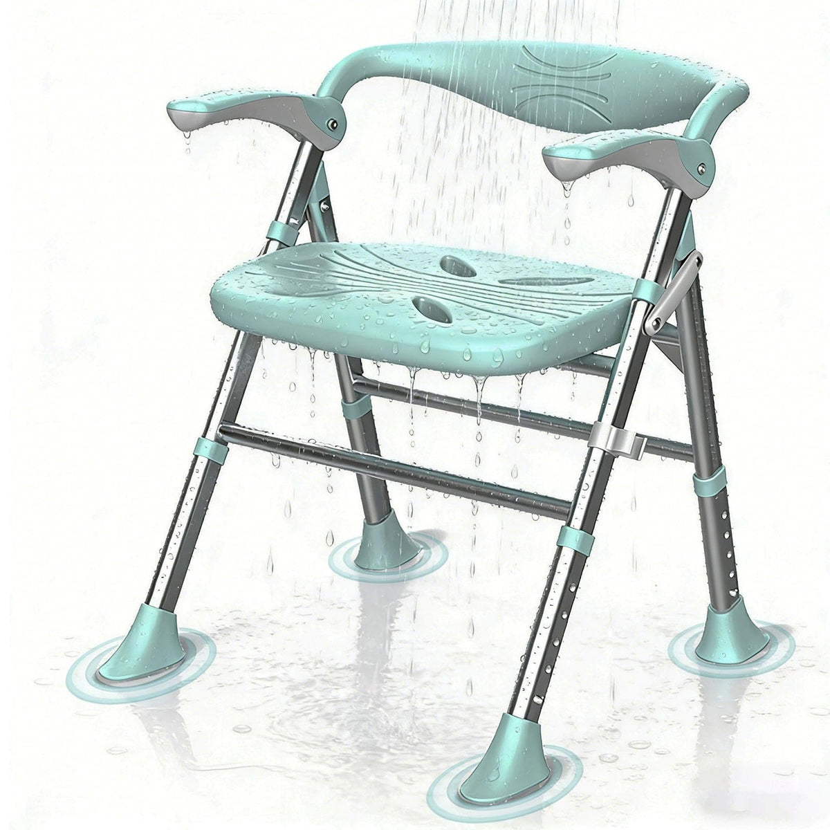 Heavy Duty Shower Chair with Arms and Back F7957
