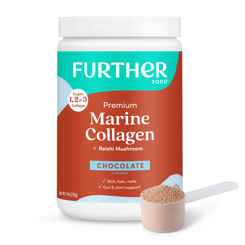 Chocolate Marine Collagen Peptides Powder, 7.41 Oz H17883