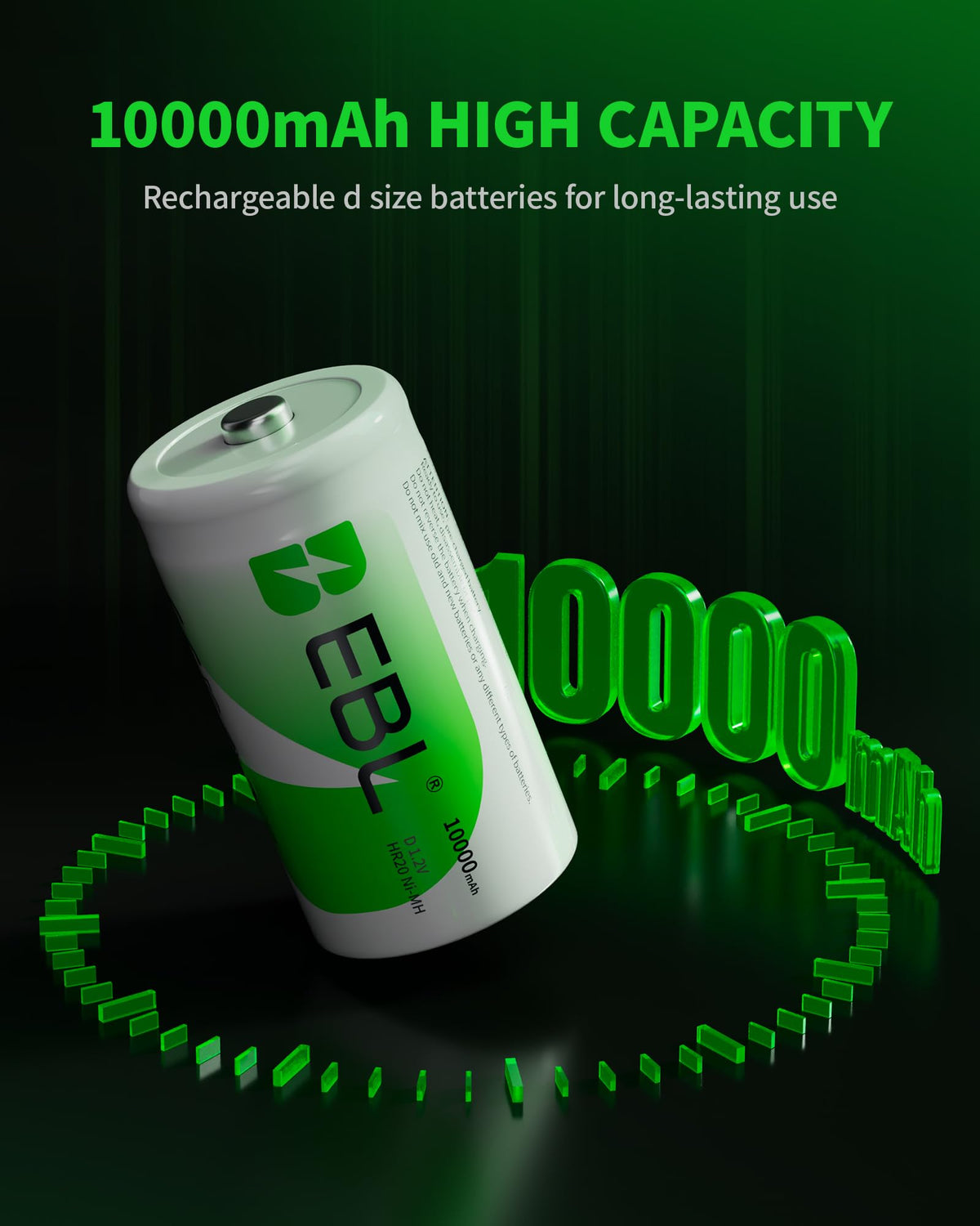 AA AAA C D Rechargeable Battery Charger with 8 PCS Batteries O245968