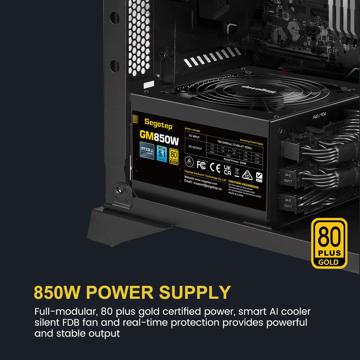 850W 80 Plus Gold Power Supply M228800