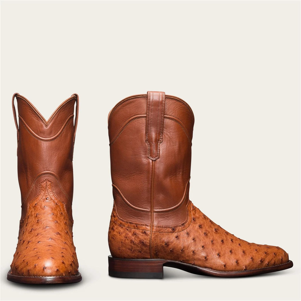 Men's Ostrich Pattern Leather Western Cowboy Boots I178420