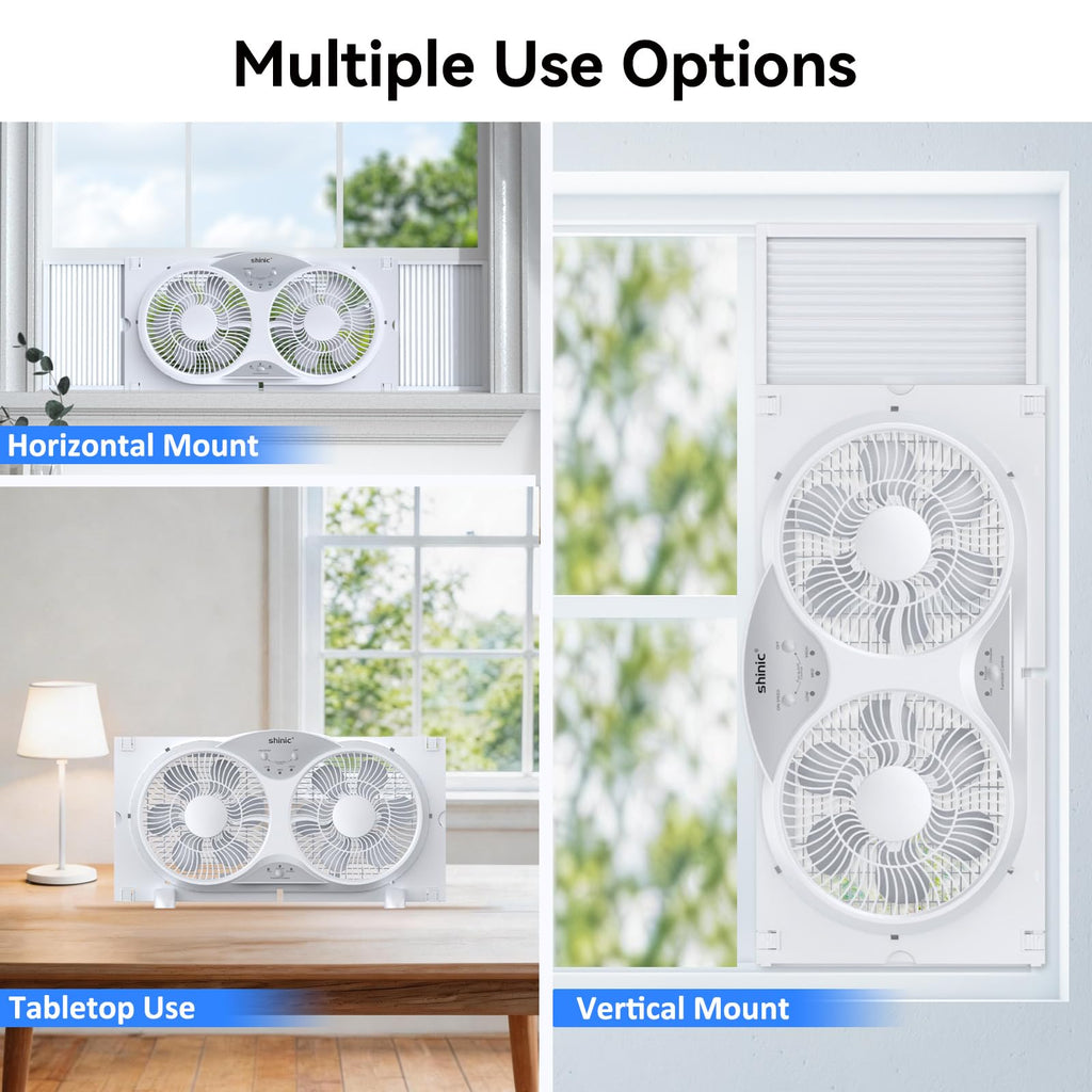 9" Twin Window Fan with Remote Q19740
