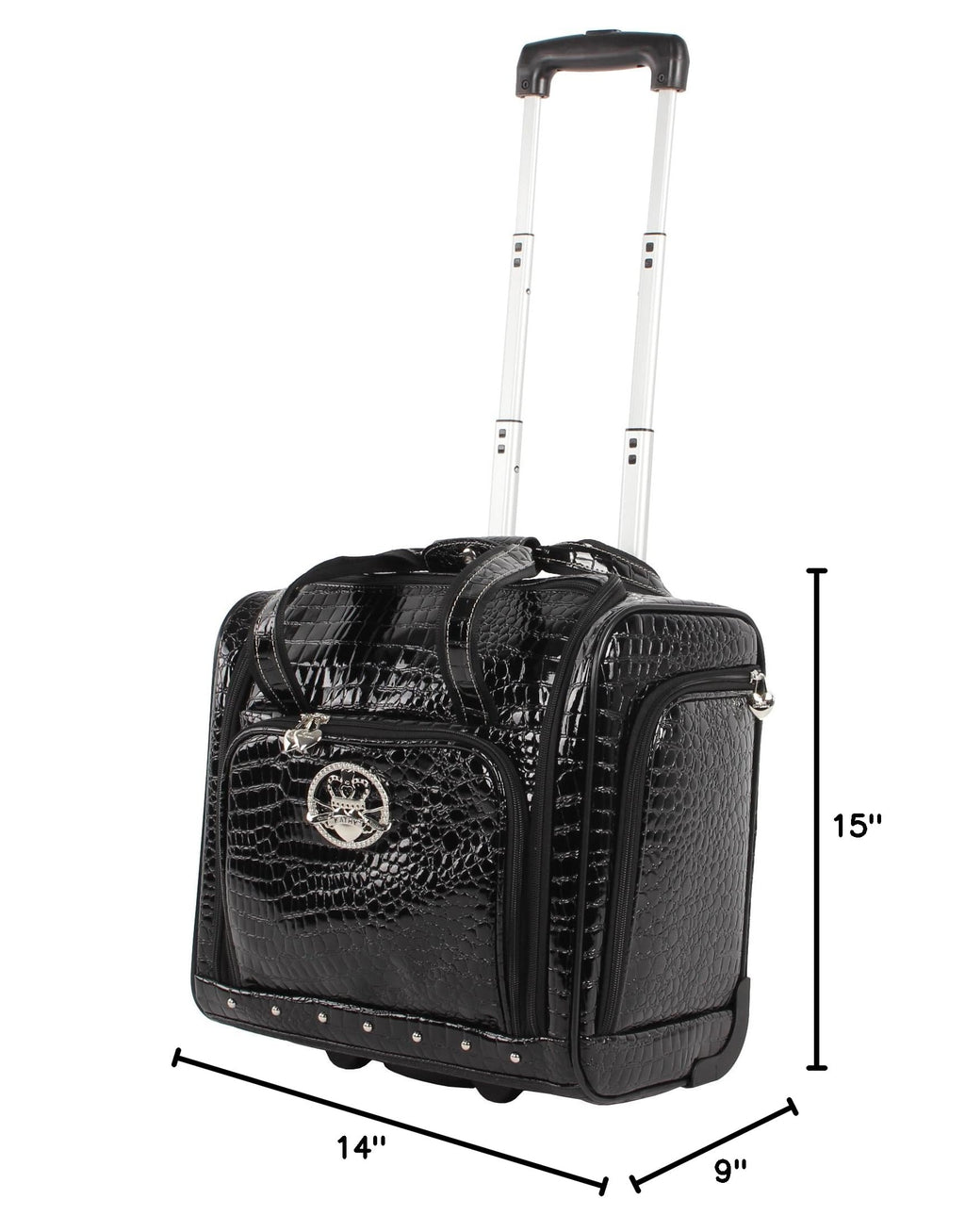 15 Inch Black PVC Underseat Luggage L296169
