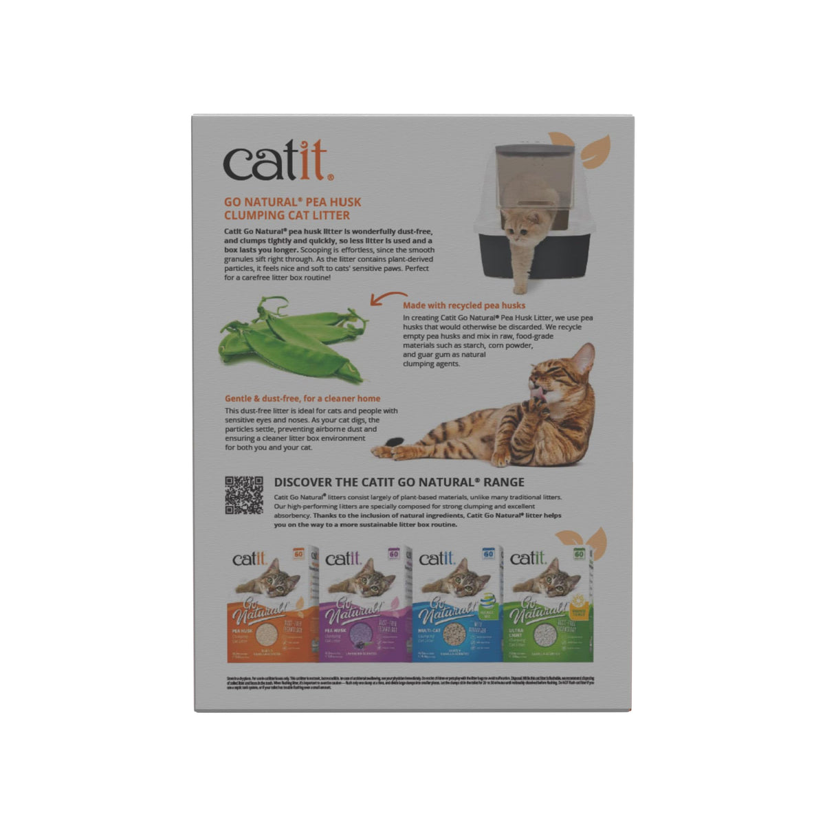 Pea Husk Clumping Cat Litter 12.3 lb Pack of 2 F875