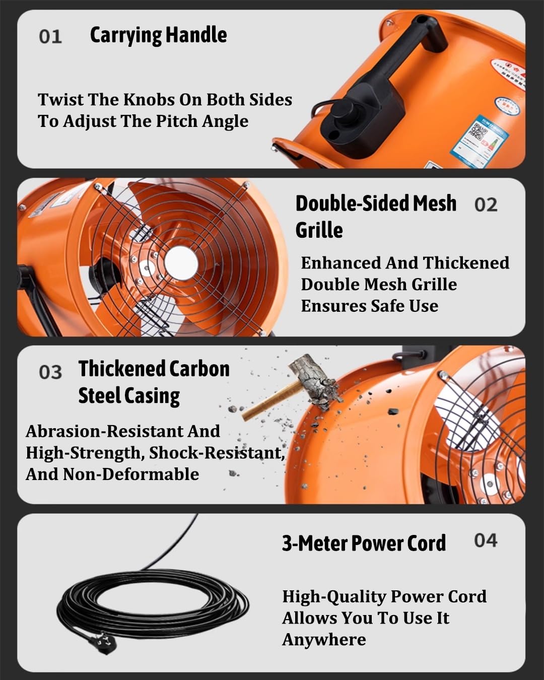 High Velocity Outdoor Pedestal Fan 3-Speed 20in A69904