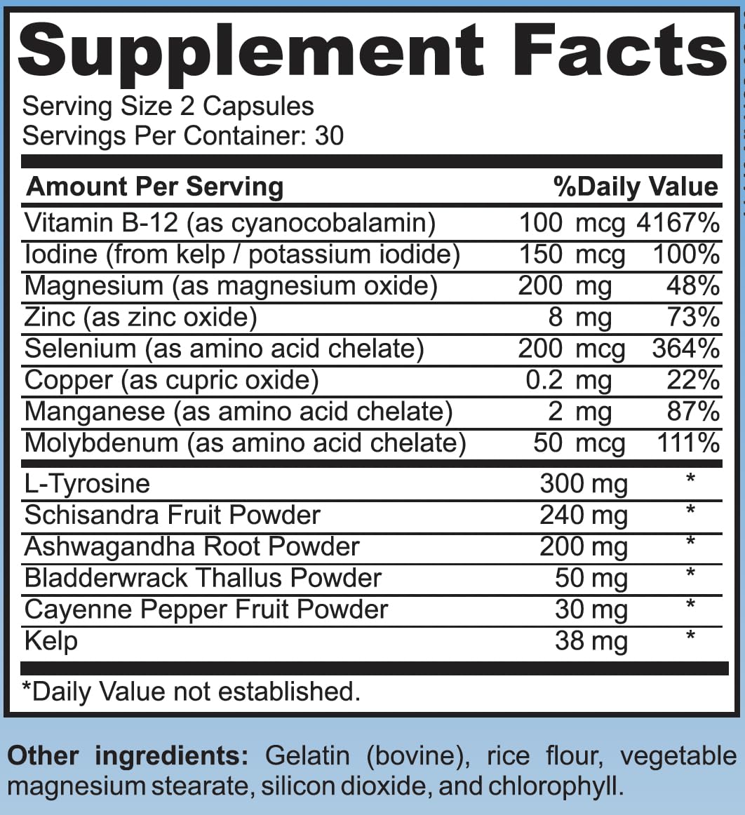 Thyroid Support Supplement Capsules U85392