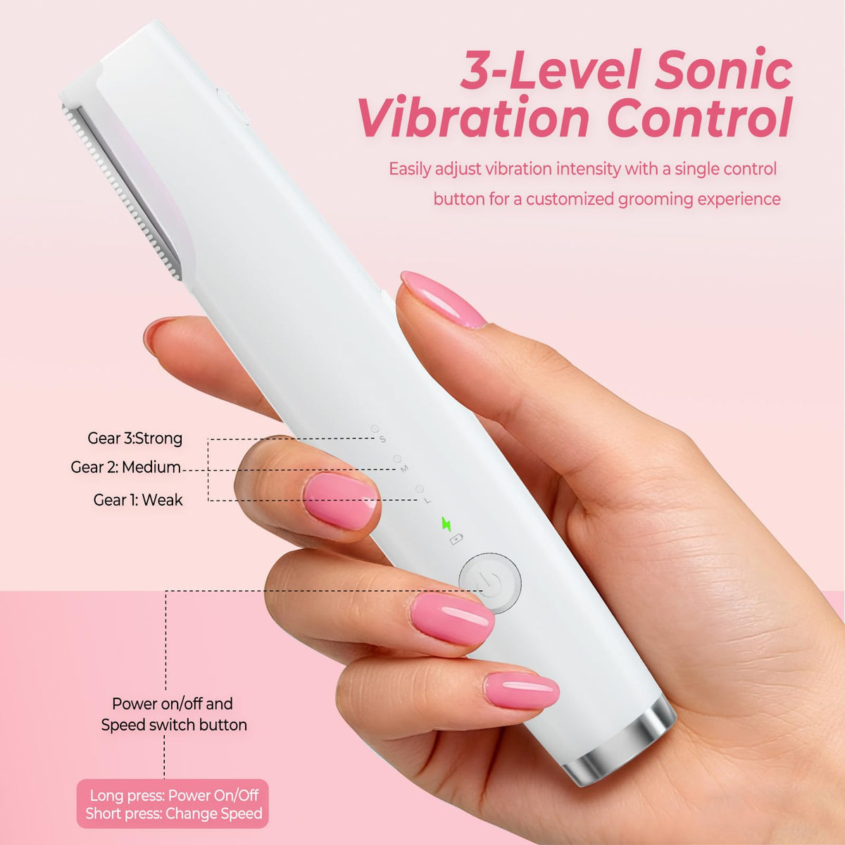 White Rechargeable Dermaplane Razor with 3 Replacement Blades X171601