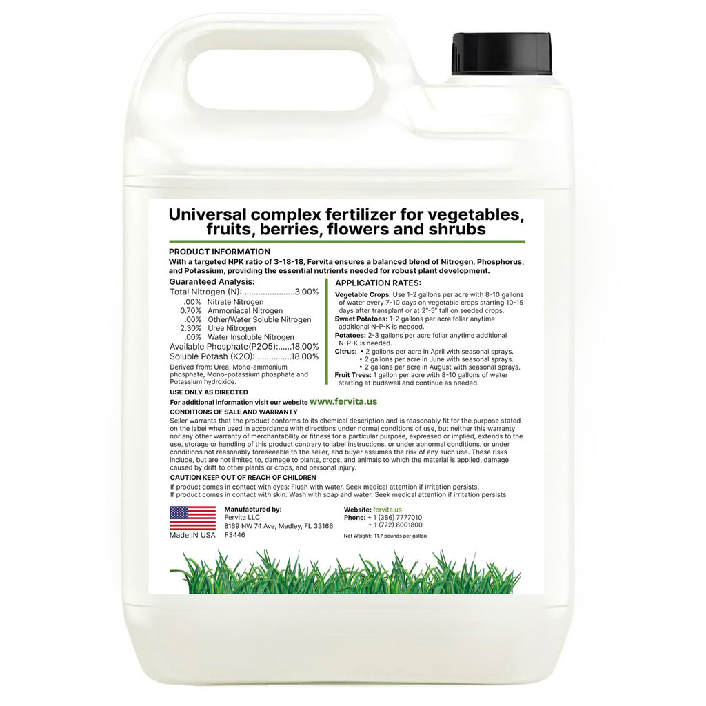 Liquid 3-18-18 Fertilizer for Vegetables, Fruits and Flowers 32oz I17851