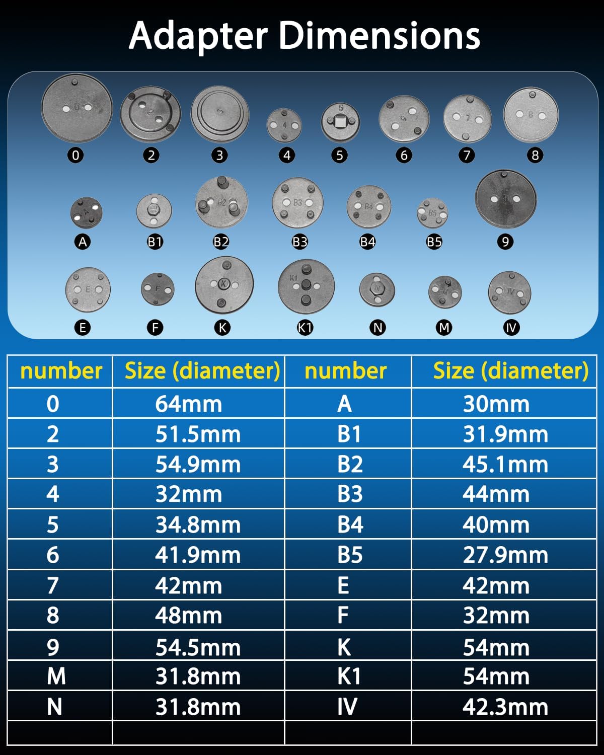 23Pc Pneumatic Brake Caliper Compression Tool Kit Q388