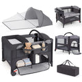 4 in 1 Pack and Play, Baby Bassinet, Bedside Sleeper, Diaper Changer S9489