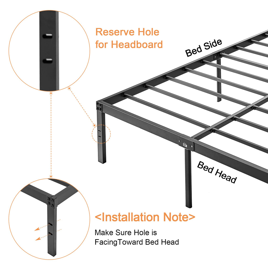 Queen Size Metal Platform Bed Frame N311376
