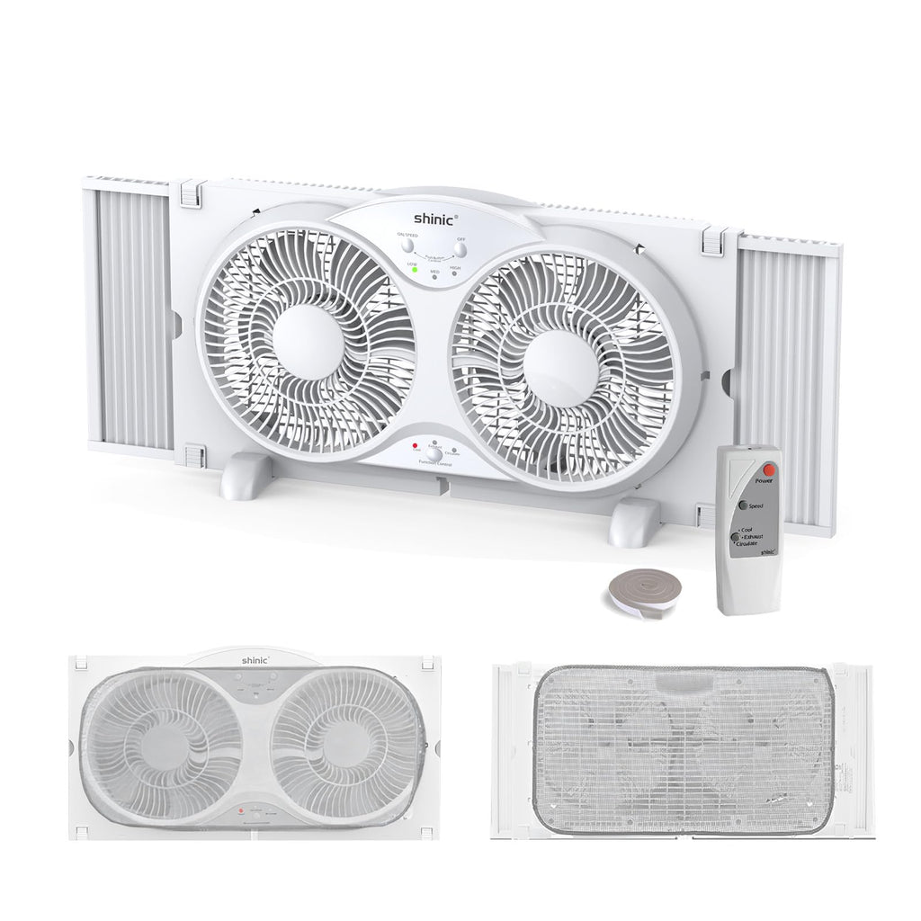 9" Twin Window Fan with Remote Q19740