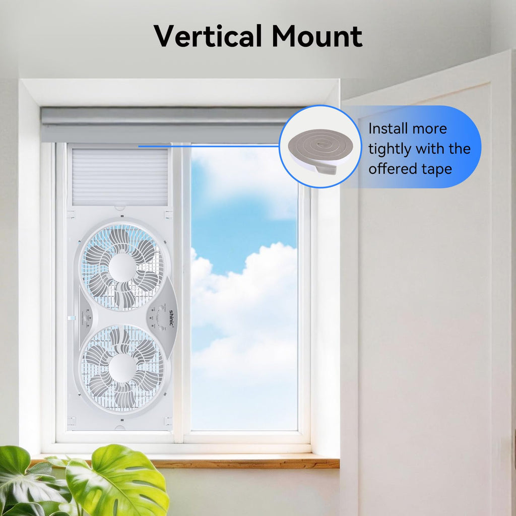 9" Twin Window Fan with Remote Q19740