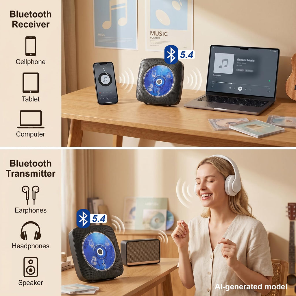 Portable Bluetooth CD Player Q1744