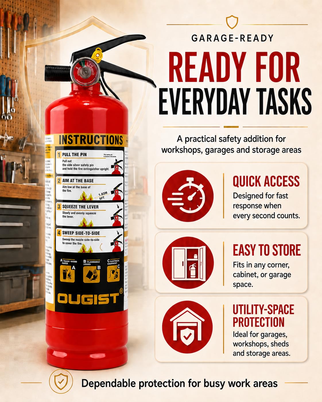 2.5 lb ABC Dry Chemical Fire Extinguisher 2 Pack B765