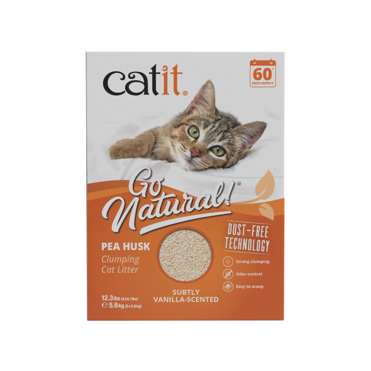 Pea Husk Clumping Cat Litter 12.3 lb Pack of 2 F875