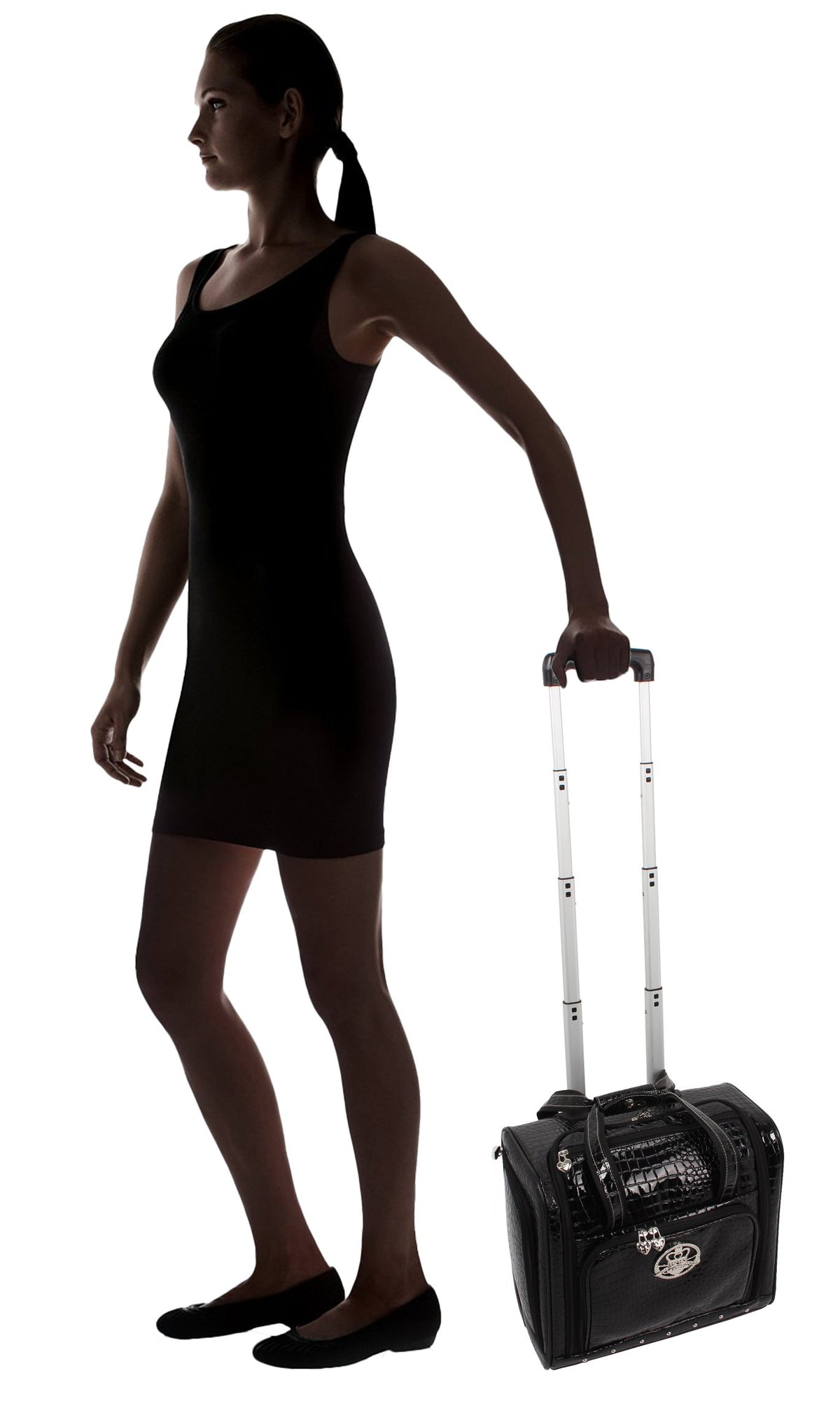 15 Inch Black PVC Underseat Luggage L296169