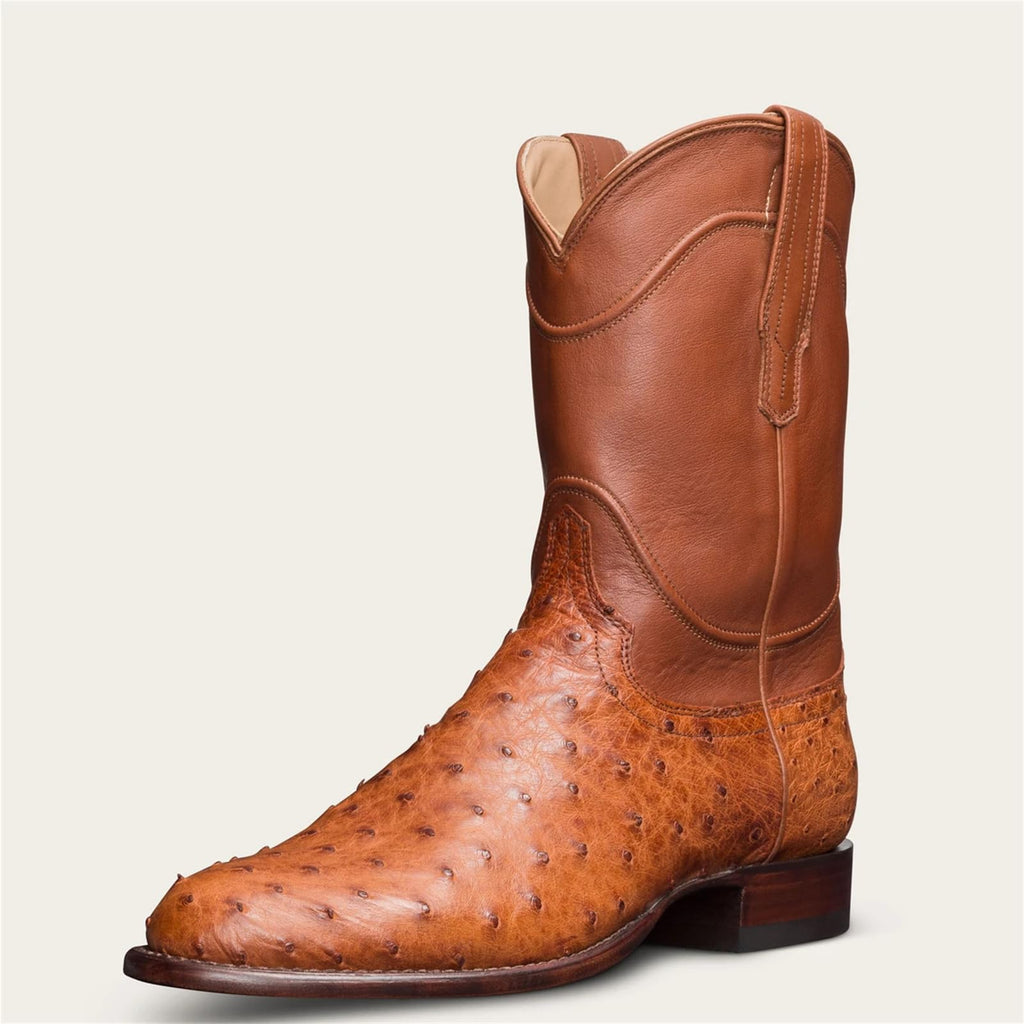 Men's Ostrich Pattern Leather Western Cowboy Boots I178420