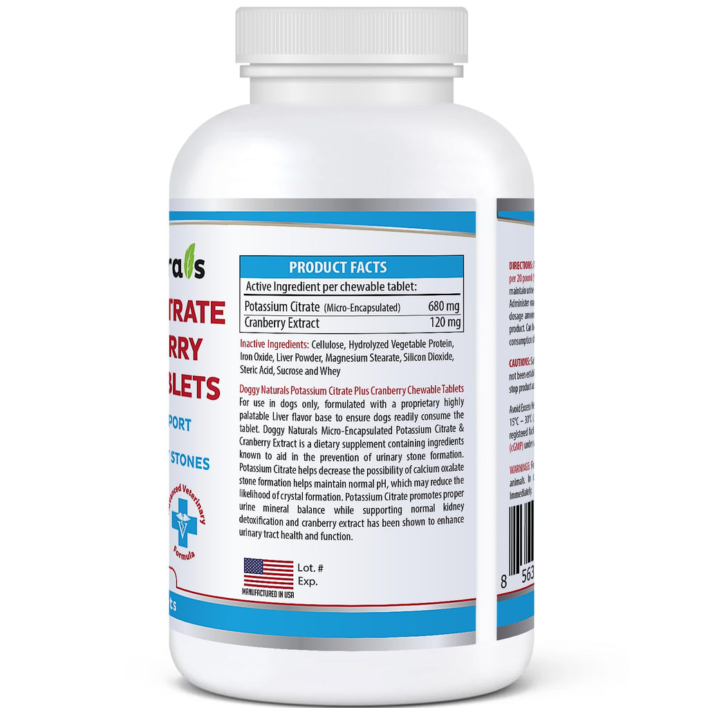 Potassium Citrate Plus Cranberry Supplement for Dogs (100 Tablets) Q2231