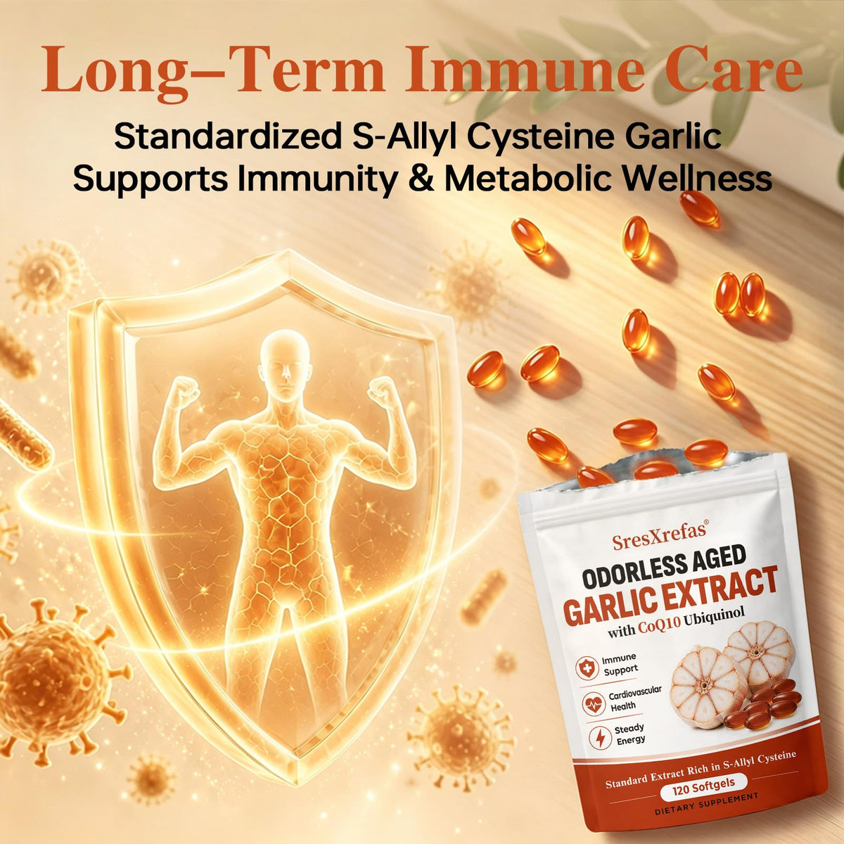 Aged Garlic Extract with CoQ10 Ubiquinol Softgels C180696