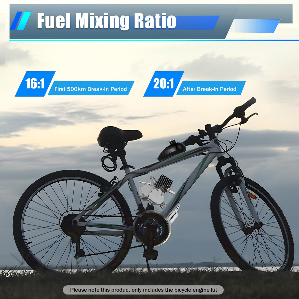 100CC 2-Stroke Bicycle Engine Kit with 44 Tooth Sprocket T315