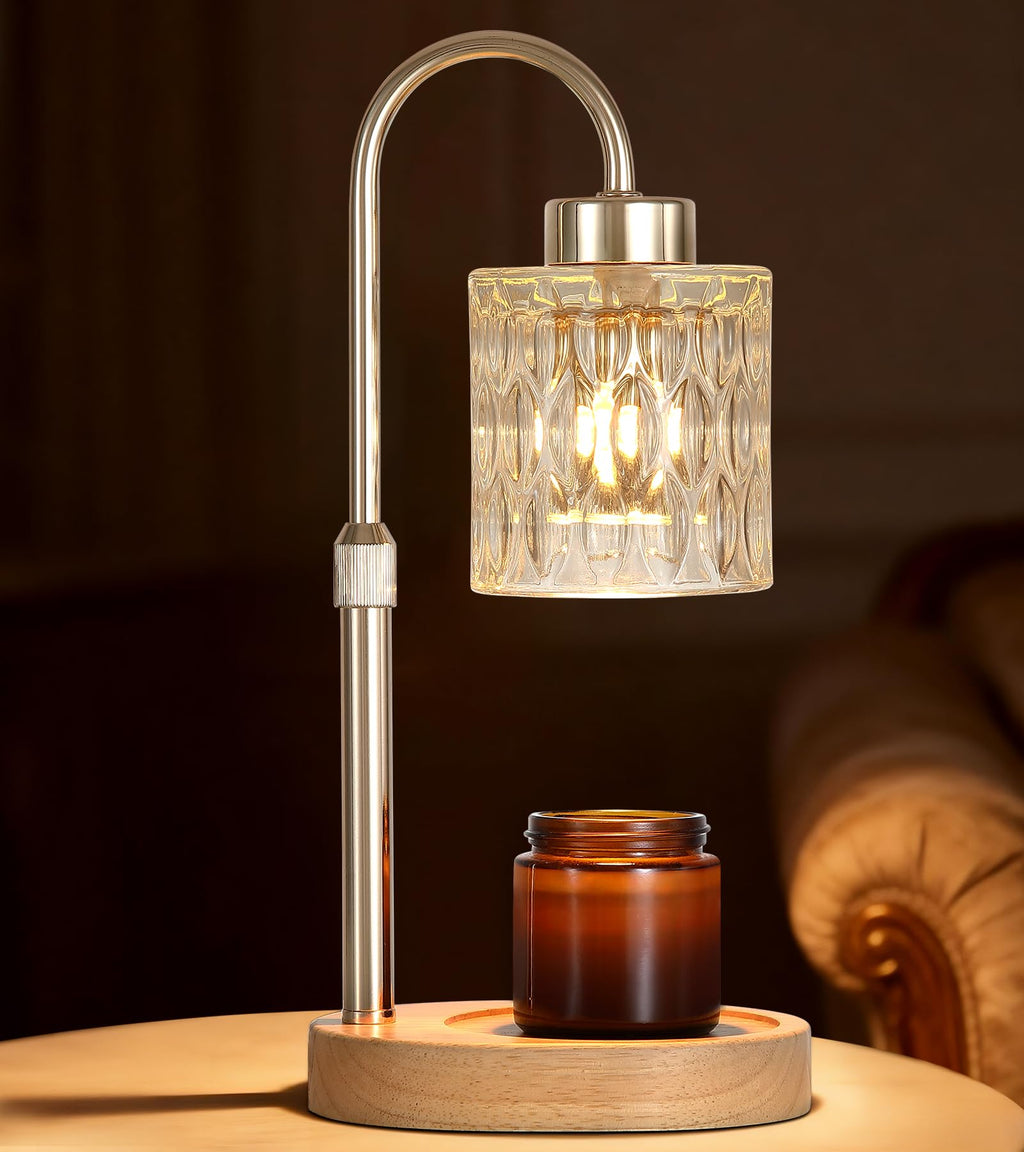 Gold Candle Warmer Lamp with Dimmer and Timer T38645