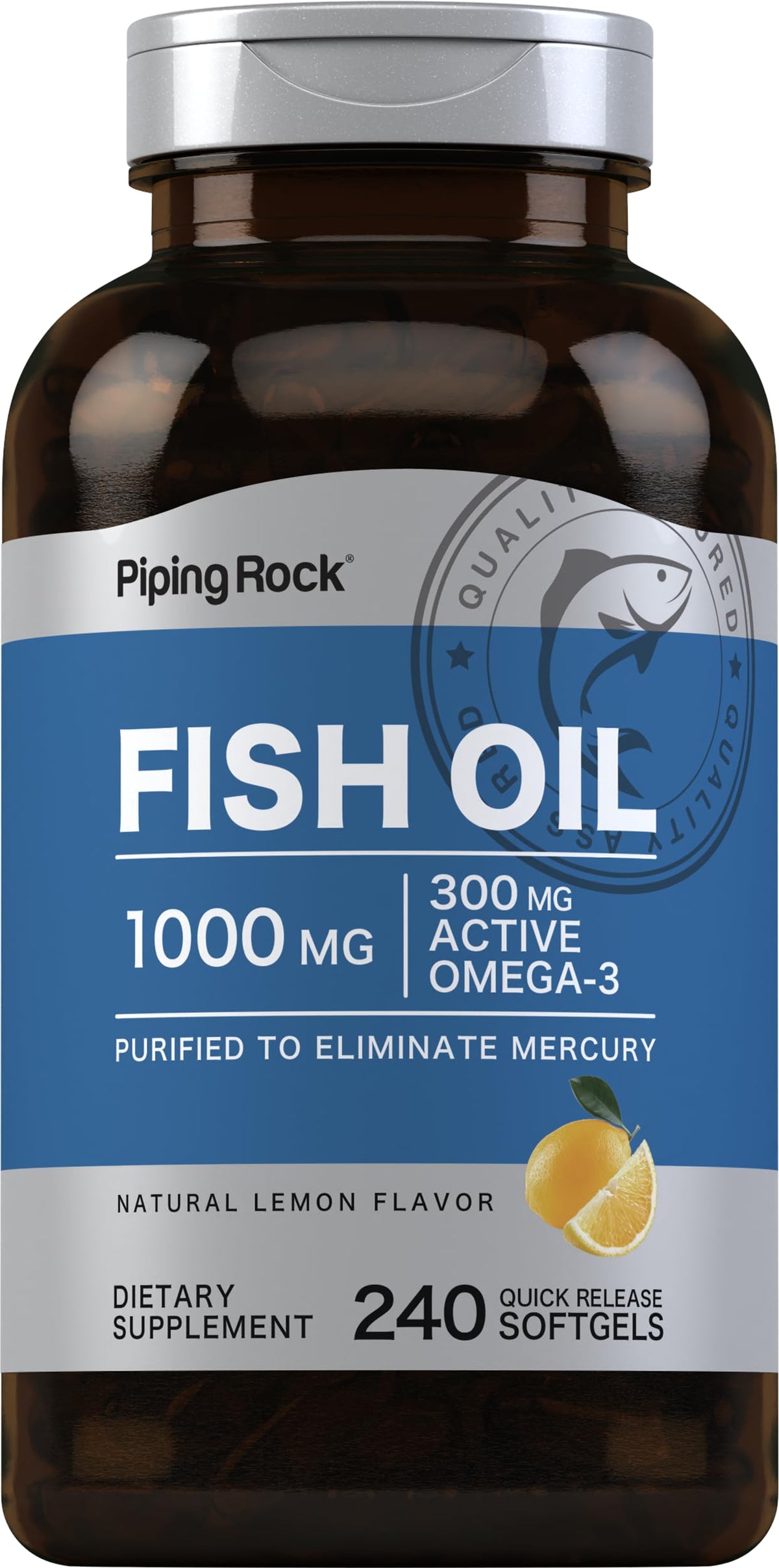 Fish Oil 1000mg 240 Softgels Omega-3 A45866