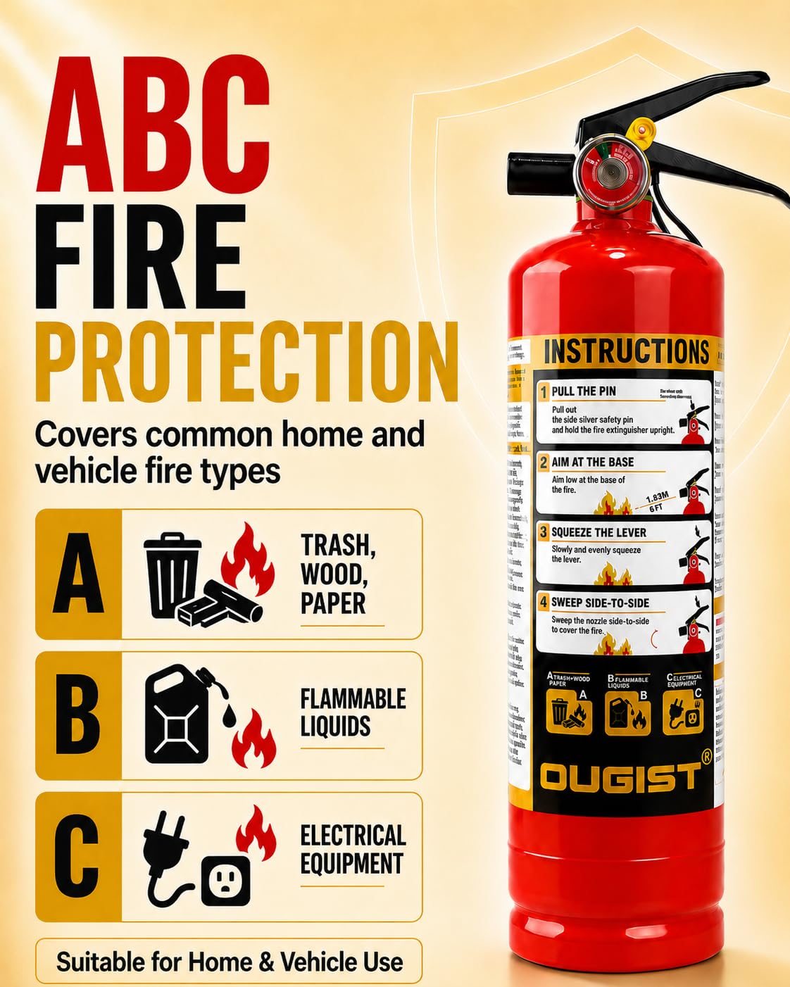 2.5 lb ABC Dry Chemical Fire Extinguisher 2 Pack B765