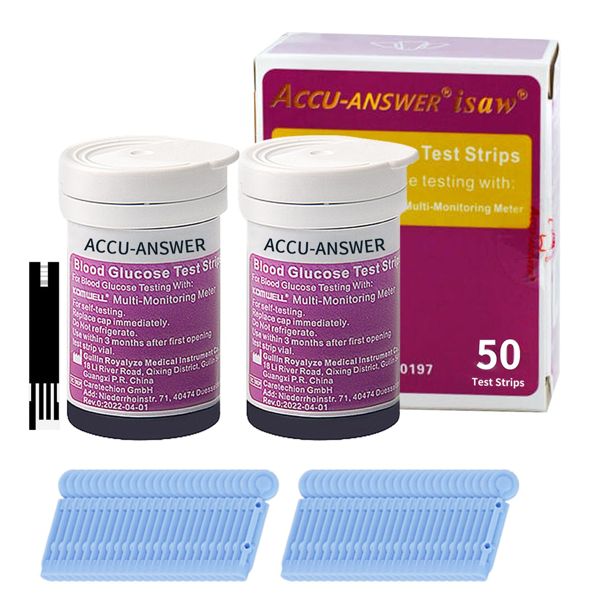 50 Test Sugar Test Strips with 50 Lancets Z381275