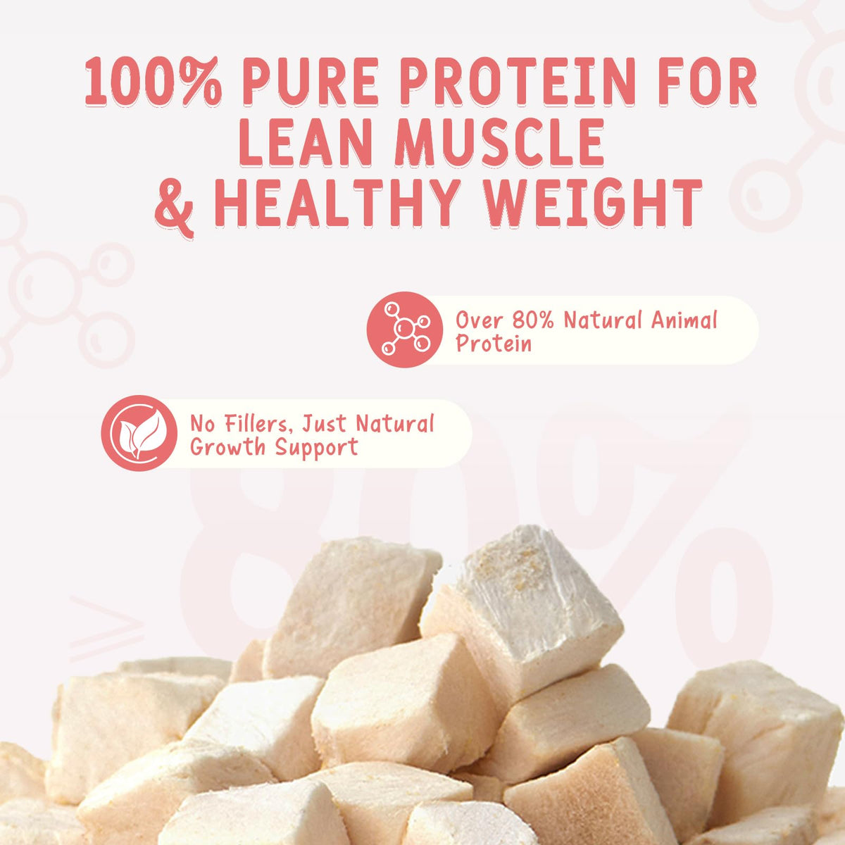 Freeze Dried Chicken Breast Cat & Dog Treats 2.82oz Single Ingredient Grain-Free X5053