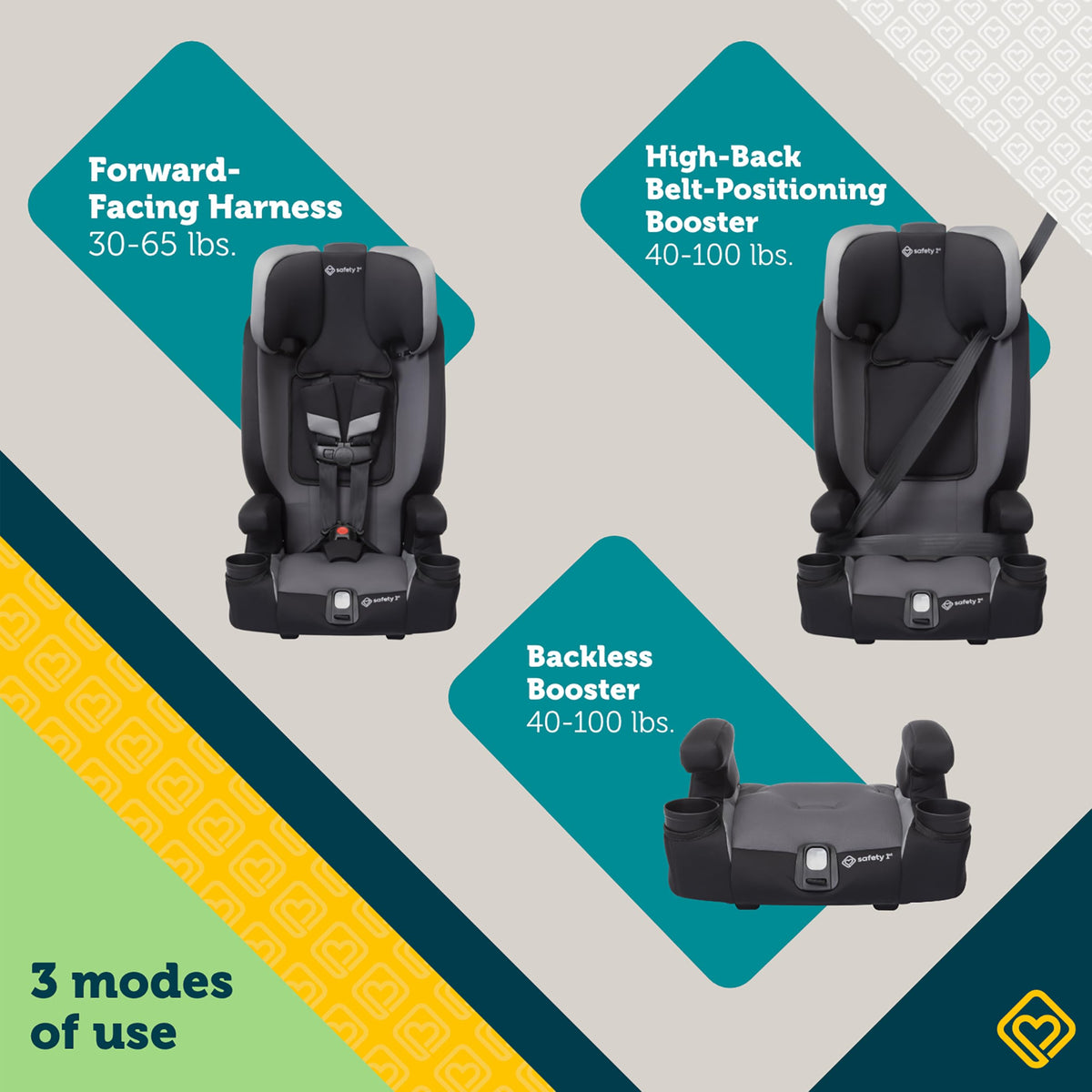 3-in-1 Booster Car Seat A99711