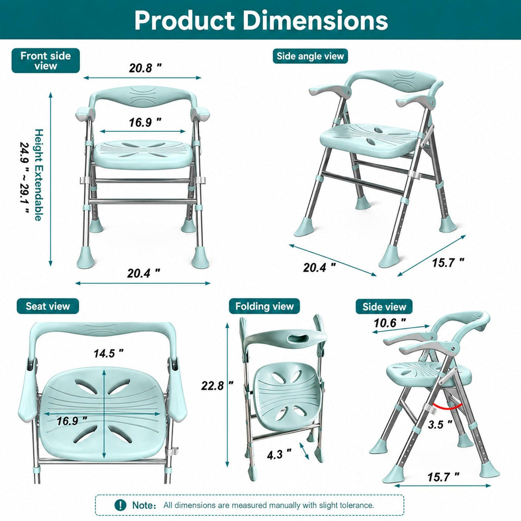 Heavy Duty Shower Chair with Arms and Back F7957