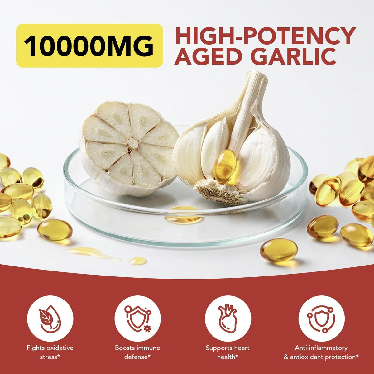 Garlic Extract Supplements, 300 Softgels P10493