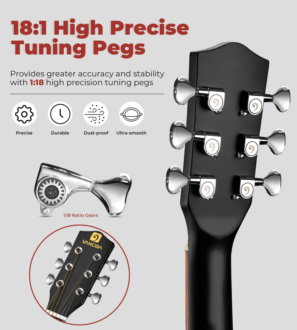 3/4 Electric Acoustic Guitar Kit with 4-Band EQ D326