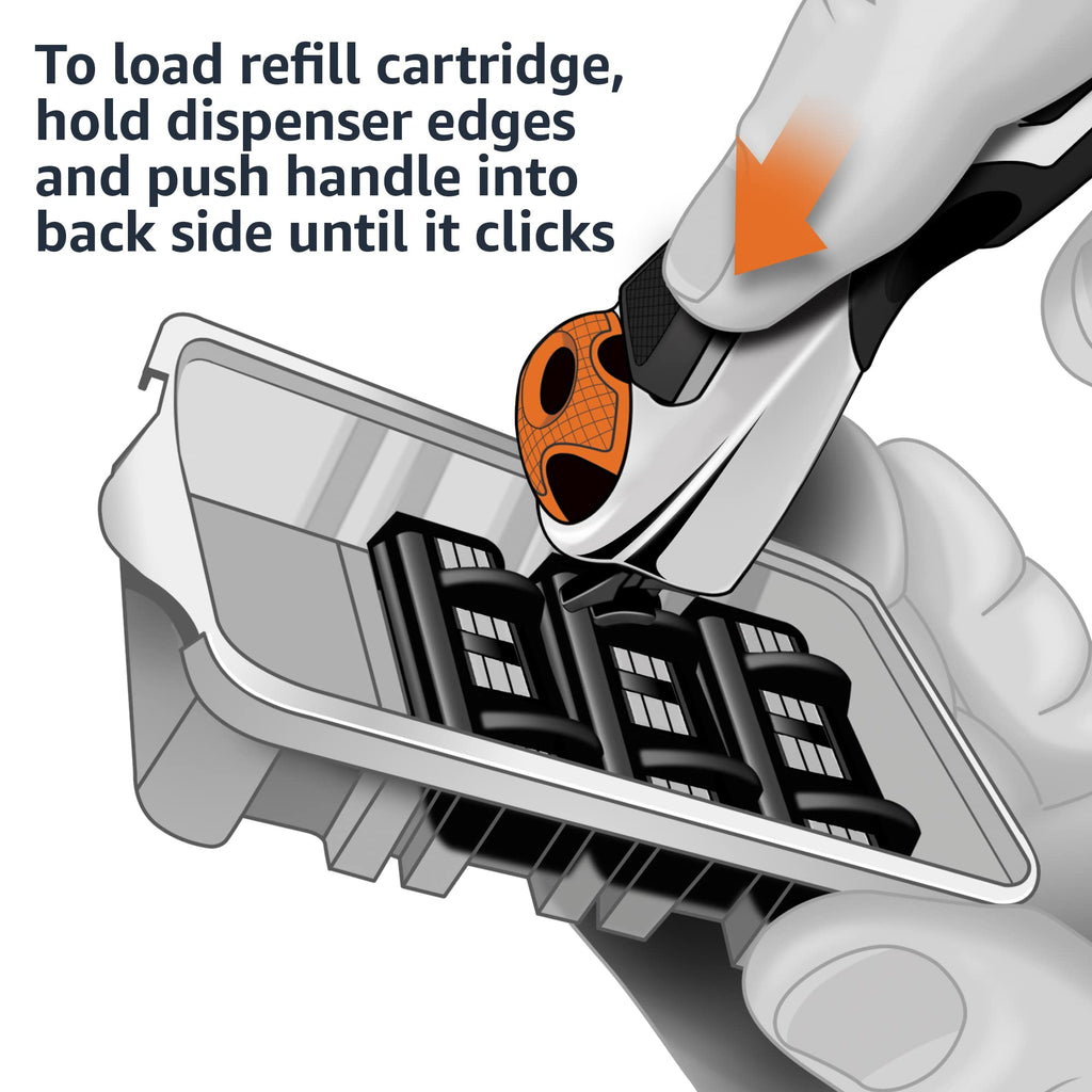3-Blade Razor Refills with Dual Lubrication, 12 Cartridges C150508