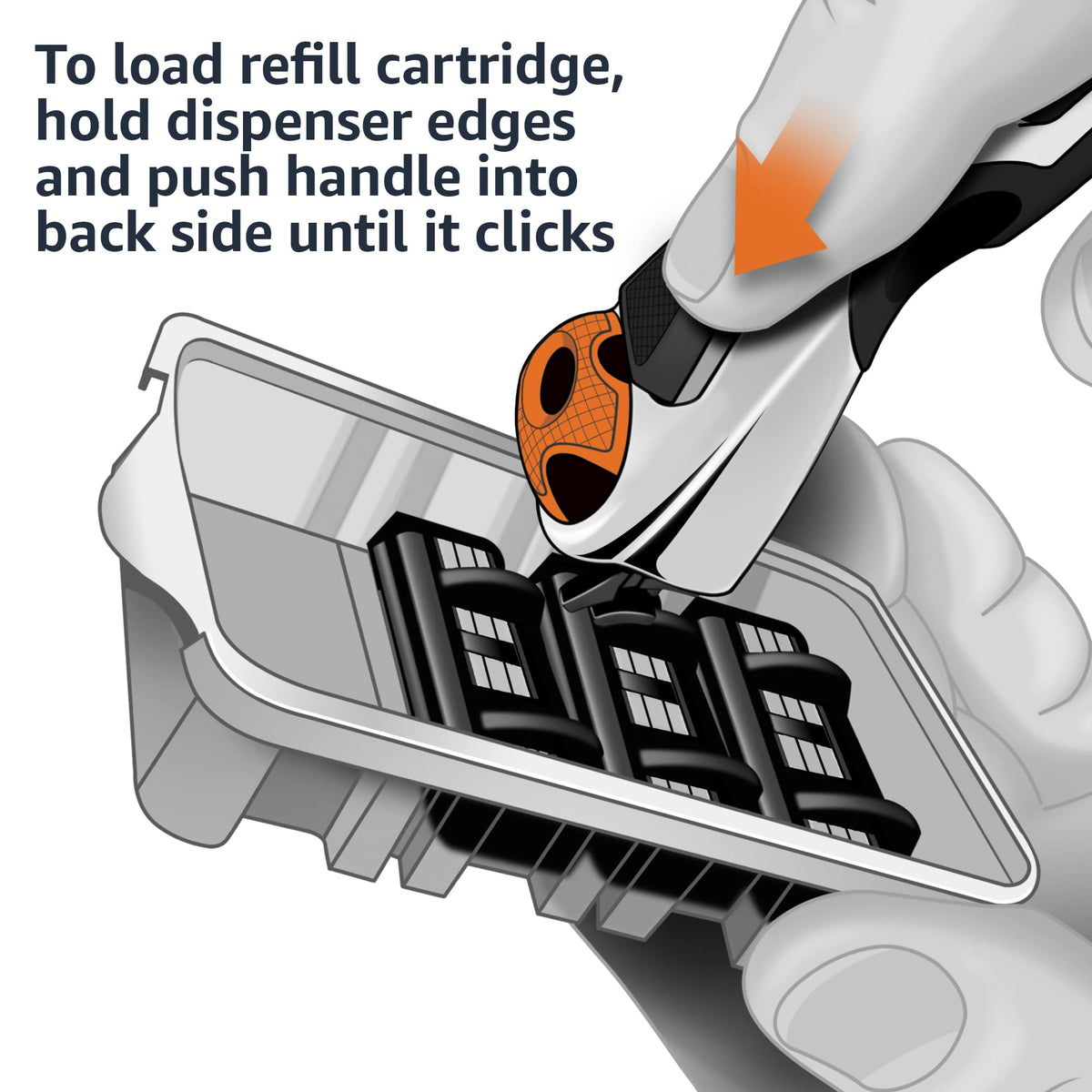 3-Blade Razor Refills with Dual Lubrication, 12 Cartridges C150508
