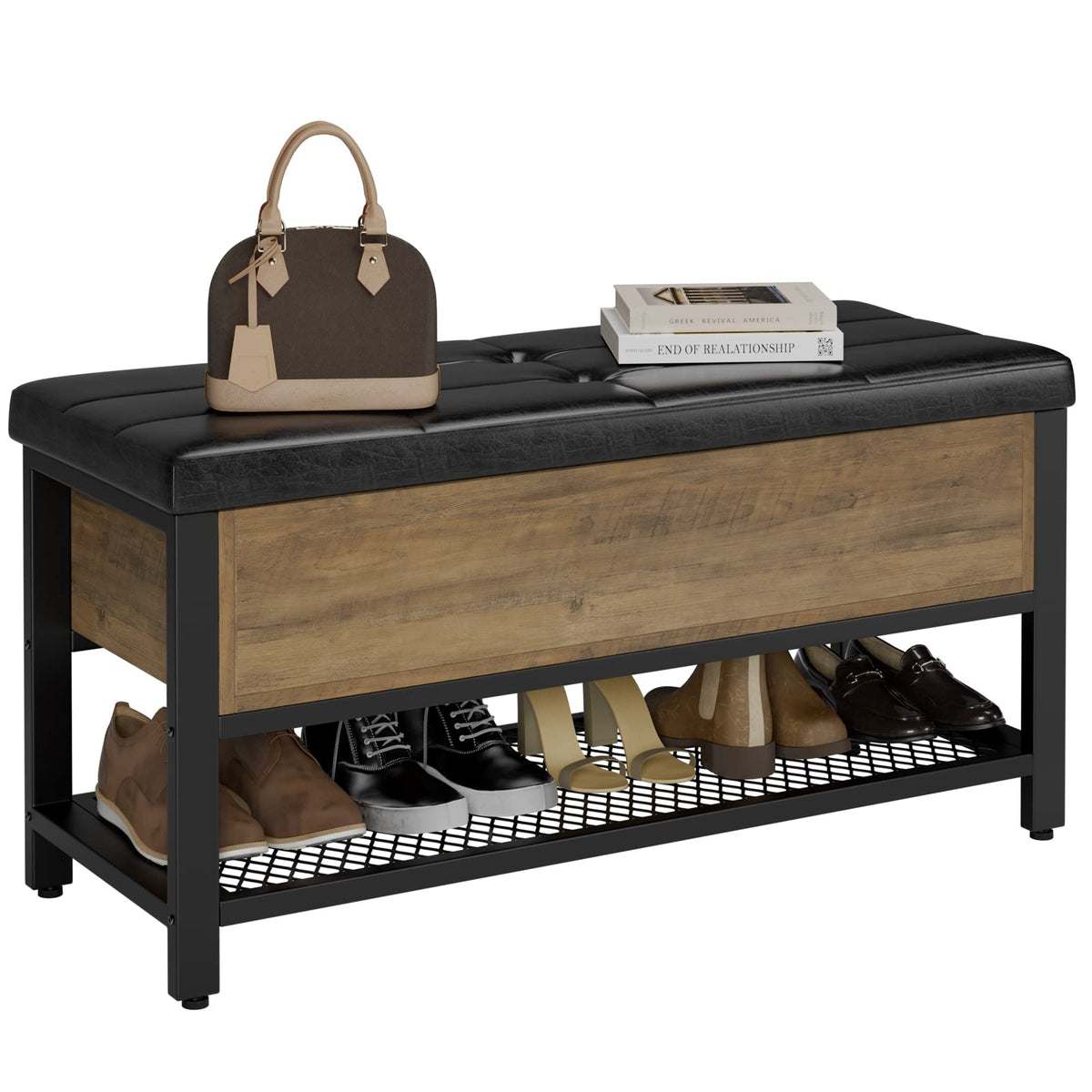40" W Storage Bench with Cushion Z598264