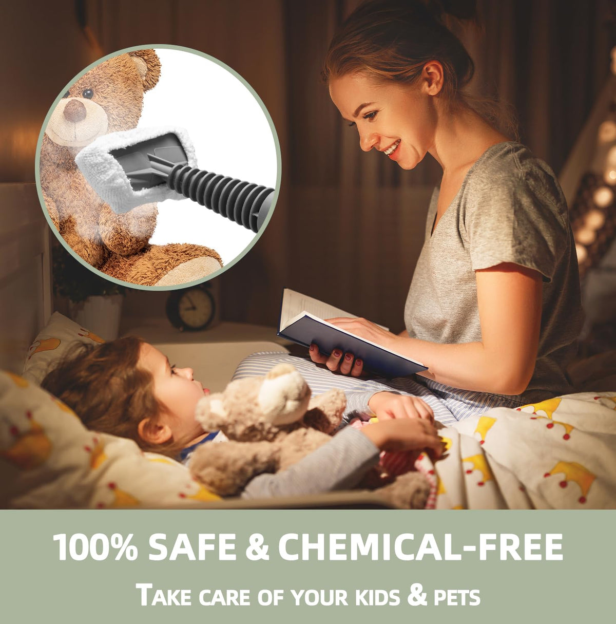 Handheld Pressurized Steam Cleaner with 13 Accessories G584181