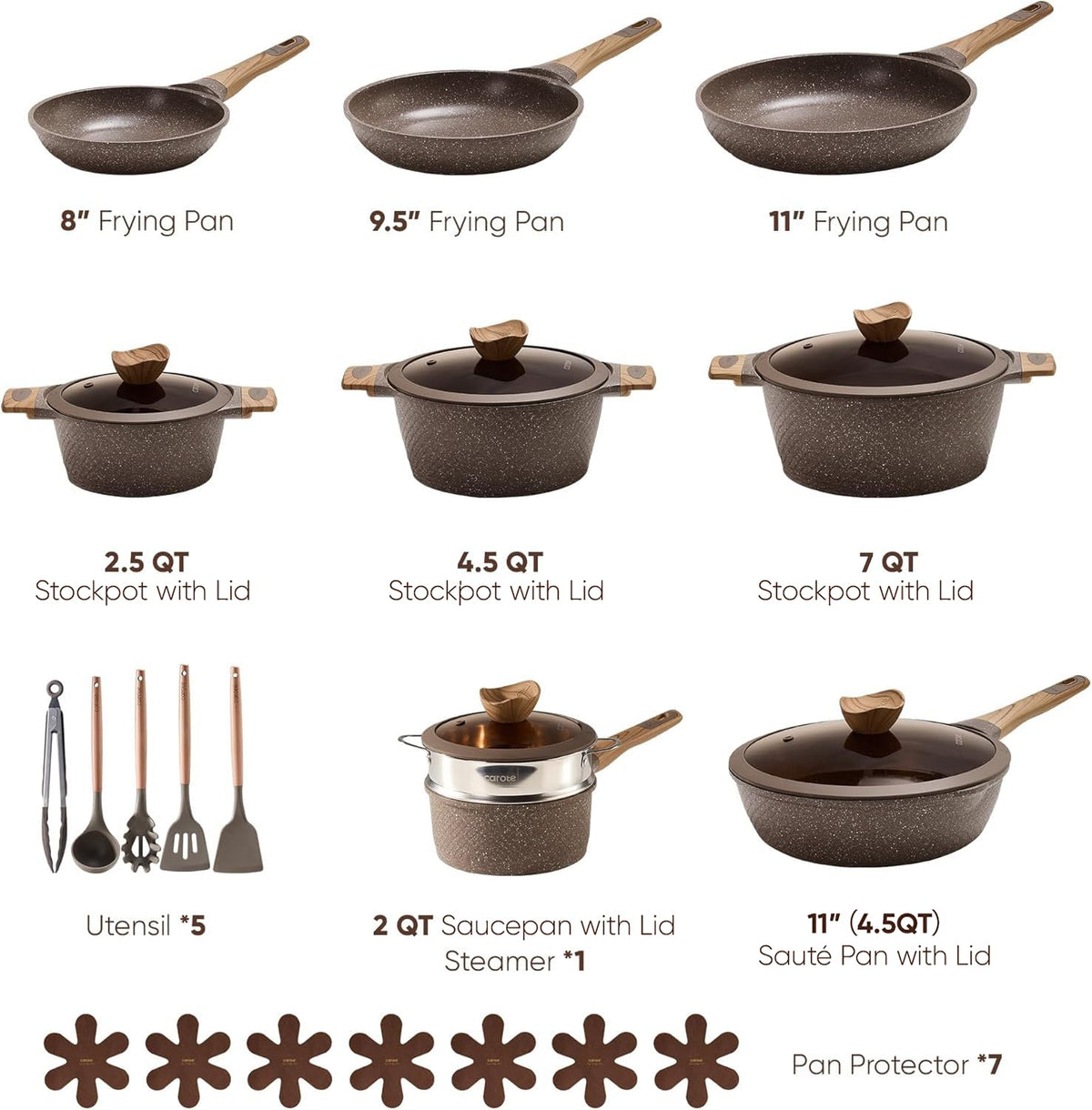 26pcs Nonstick Cookware Set O8144