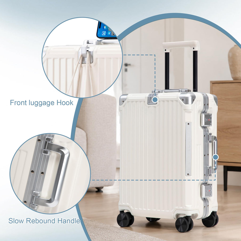 20 In Aluminum Frame ABS Hard Shell Carry On Luggage S48989
