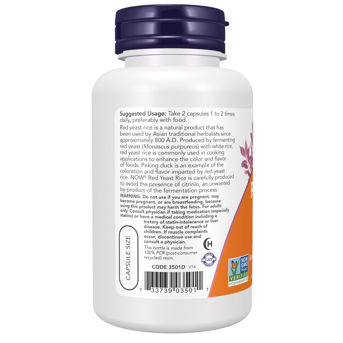 Red Yeast Rice 600 mg 120 Veg Caps R1940