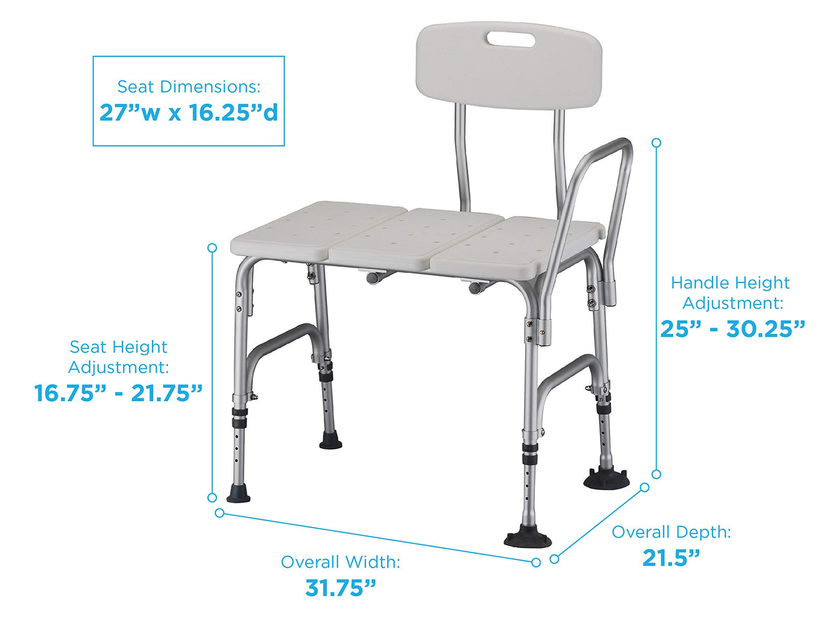 Heavy Duty Transfer Bench for Bath & Shower X8229