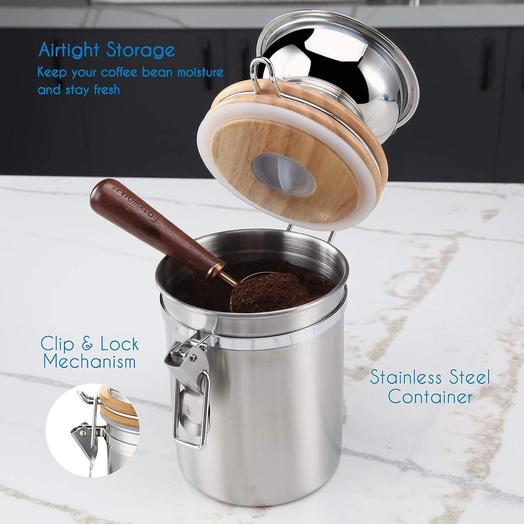 34 oz French Press and Manual Coffee Grinder with Canister U82471