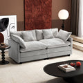 77 Inch Grey Chenille Loveseat B8679