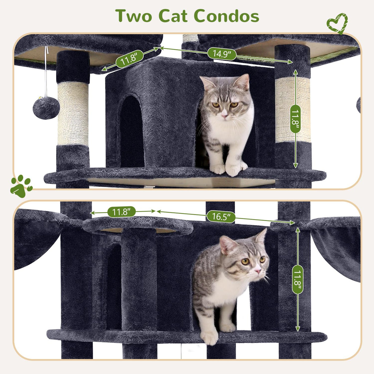 Dark Grey XXL Cat Tower E405