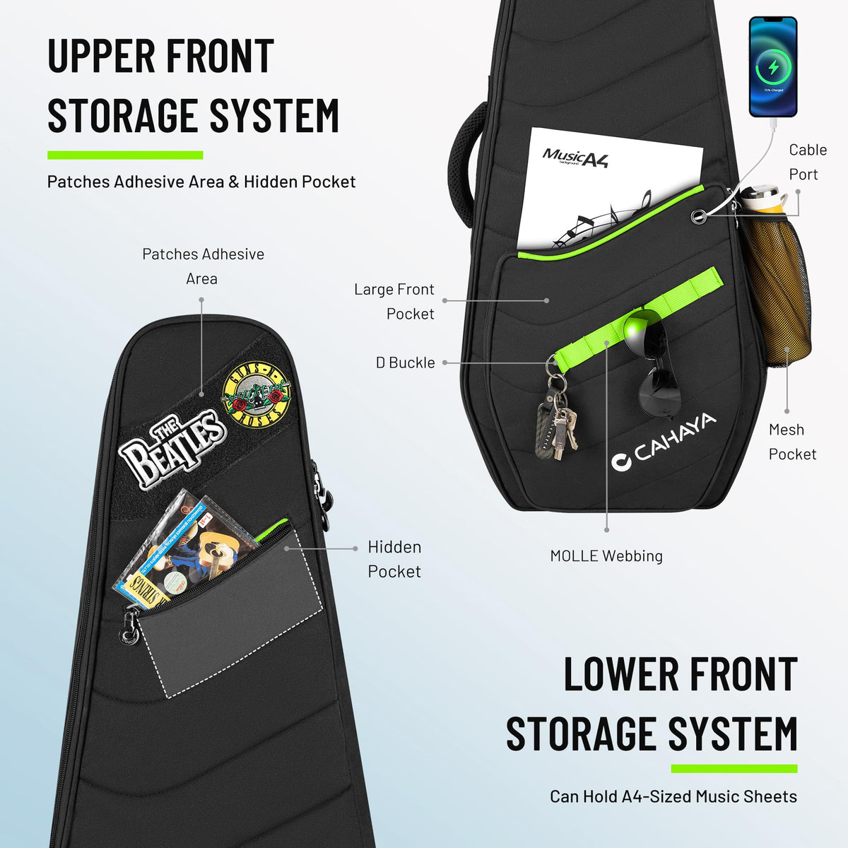 0.47in Thick Padding Electric Guitar Bag S287